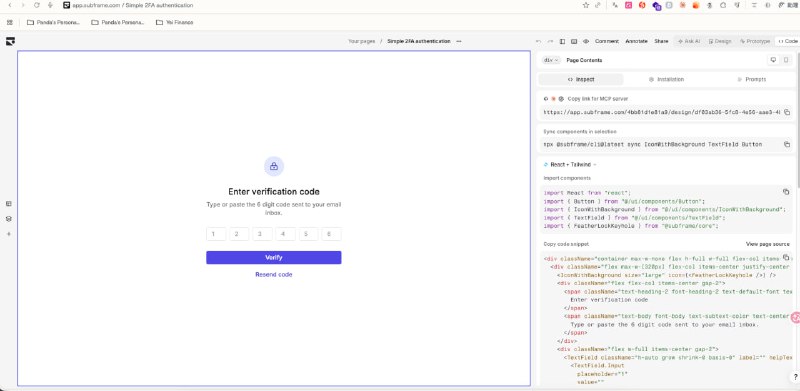 Claude with Subframe 