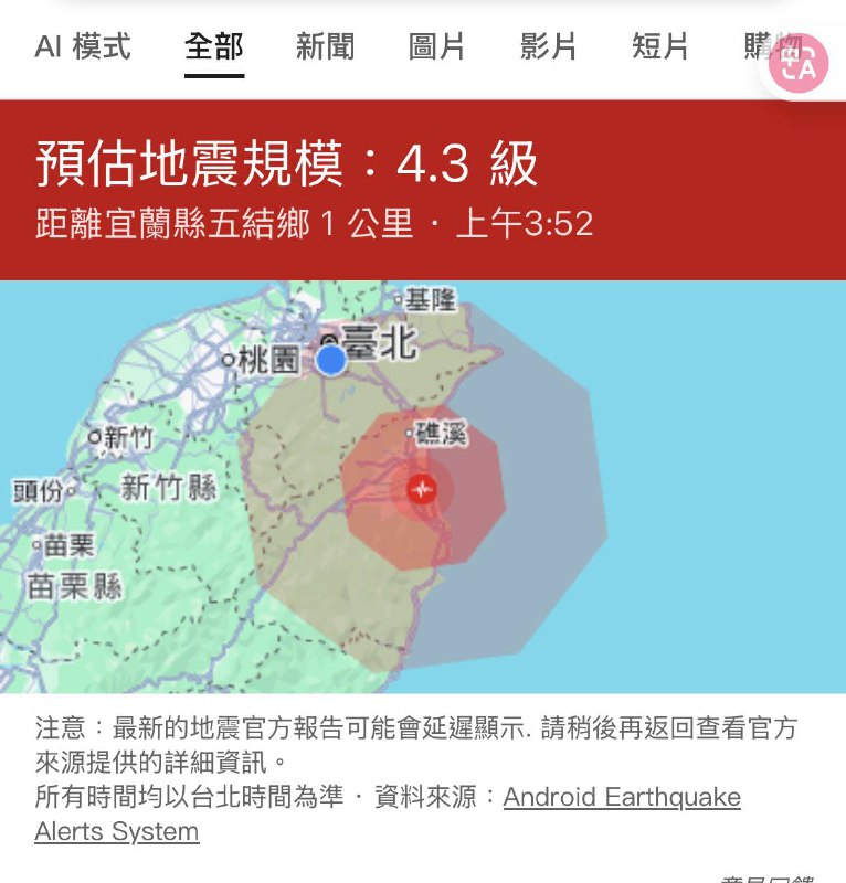 大半夜搖了一下