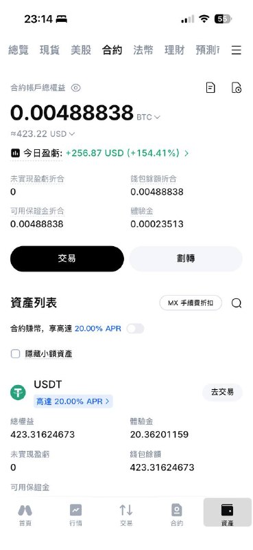 波動很好 20幾u 體驗金打了幾倍了可以睡覺了剛剛看了一眼又漲了，但沒關係睡覺重要 QQ
