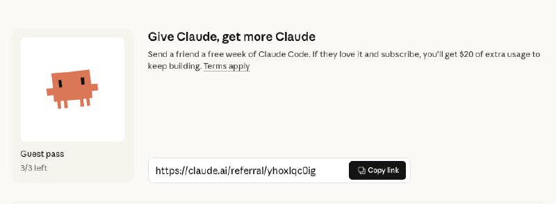 any one want to try claude code for free one week?