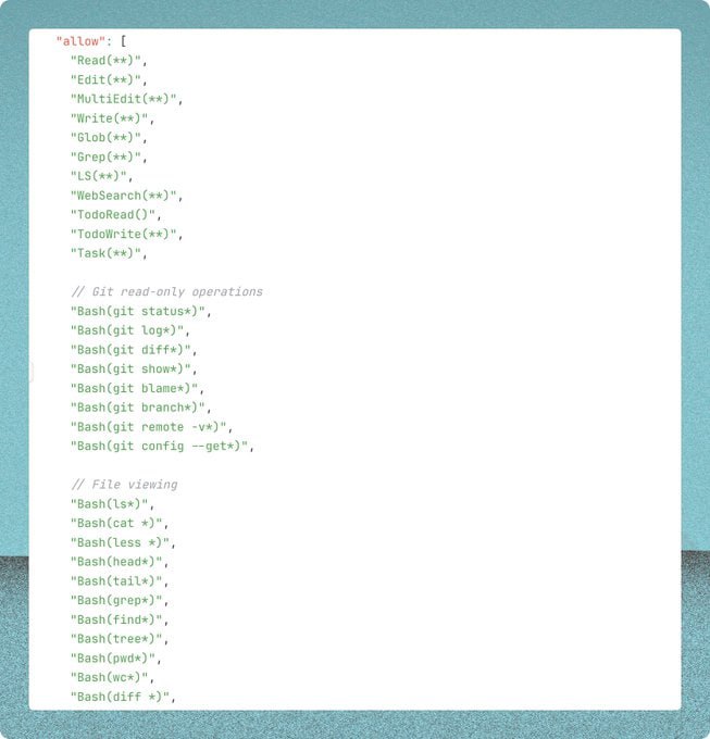 Claude Code 专业小技巧 | #经验• 利用全局配置文件 ~/.claude/settings.json，预先设定可信工具列表，实现自动授权运行，提升工作流效率  • 仅针对敏感操作（如删除文件、执行 Git 提交等）主动请求用户许可，确保安全可控  • 通过分层权限管理，既保证自动化体验流畅，又防范风险，达到工具信任与操作自主的平衡  • 构建稳定且透明的 AI 助手使用环境，适合复杂项目的安全协作与持续集成场景  • 洞察：权限的精细划分是智能代理可信度和用户掌控感的基石，推动智能工具普及的前提Claude Code 专业小技巧 | #经验• 利用全局配置文件 ~/.claude/settings.json，预先设定可信工具列表，实现自动授权运行，提升工作流效率  • 仅针对敏感操作（如删除文件、执行 Git 提交等）主动请求用户许可，确保安全可控  • 通过分层权限管理，既保证自动化体验流畅，又防范风险，达到工具信任与操作自主的平衡  • 构建稳定且透明的 AI 助手使用环境，适合复杂项目的安全协作与持续集成场景  • 洞察：权限的精细划分是智能代理可信度和用户掌控感的基石，推动智能工具普及的前提
